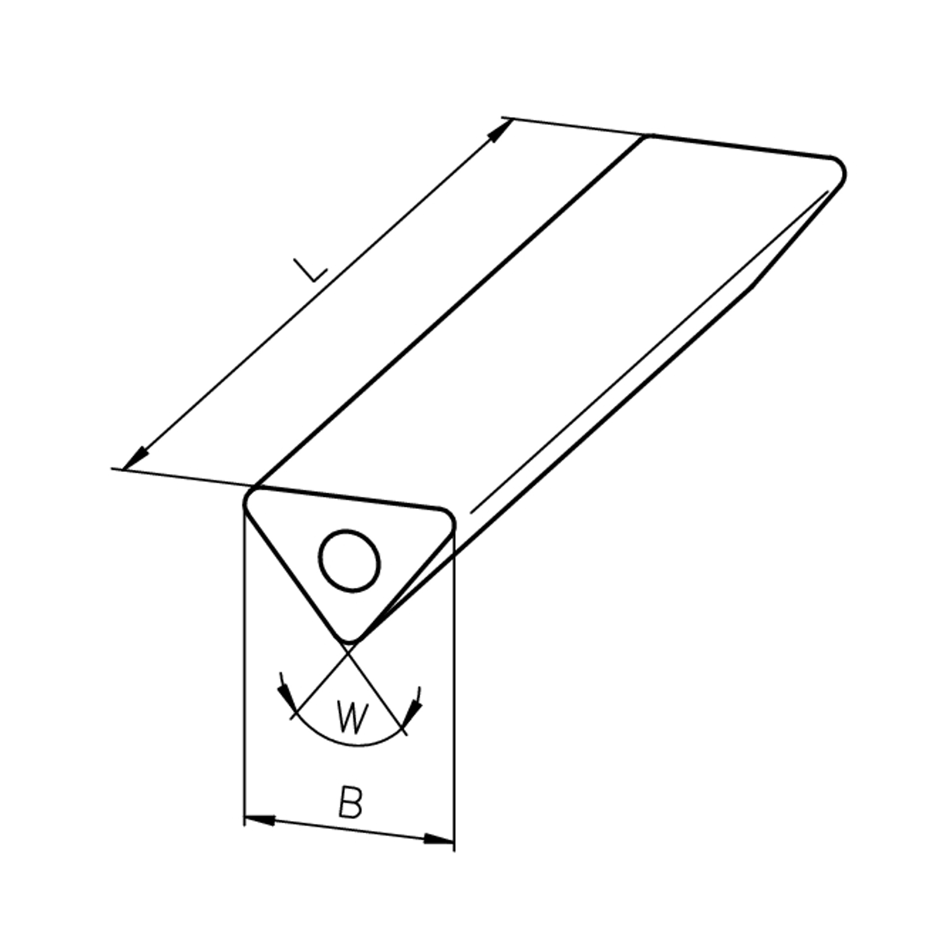 DHK 95 / 90° 50,00 X 500,00